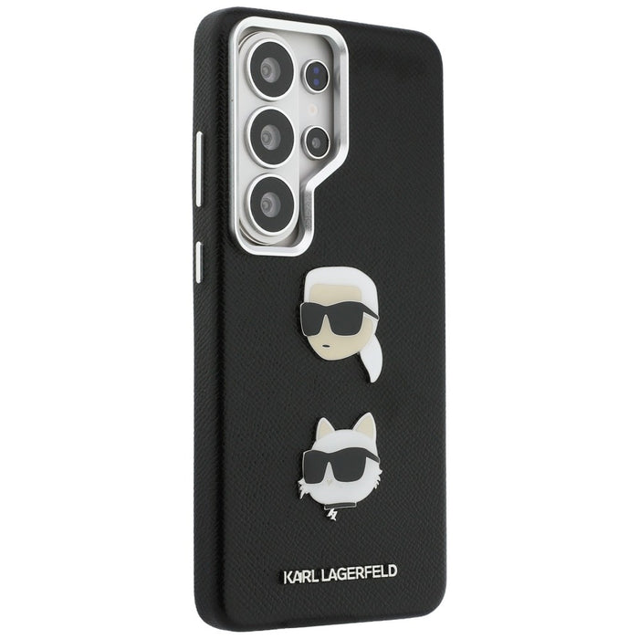 Метален калъф Karl Lagerfeld Saffiano Double Heads за Samsung Galaxy S26 Ultra - черен