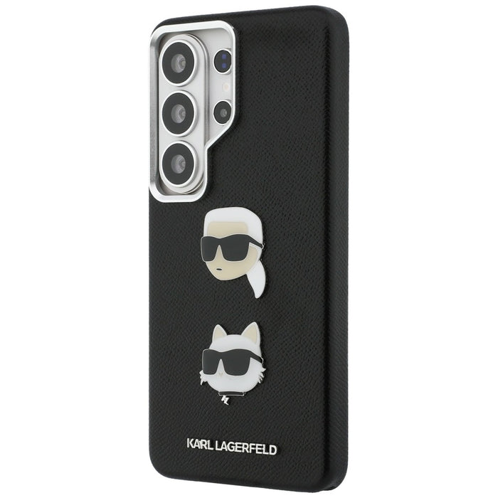 Метален калъф Karl Lagerfeld Saffiano Double Heads за Samsung Galaxy S26 Ultra - черен