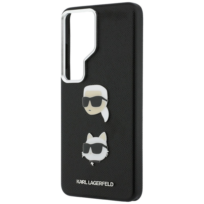 Метален калъф Karl Lagerfeld Saffiano Double Heads за Samsung Galaxy S26 Ultra - черен