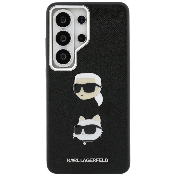 Метален калъф Karl Lagerfeld Saffiano Double Heads за Samsung Galaxy S26 Ultra - черен