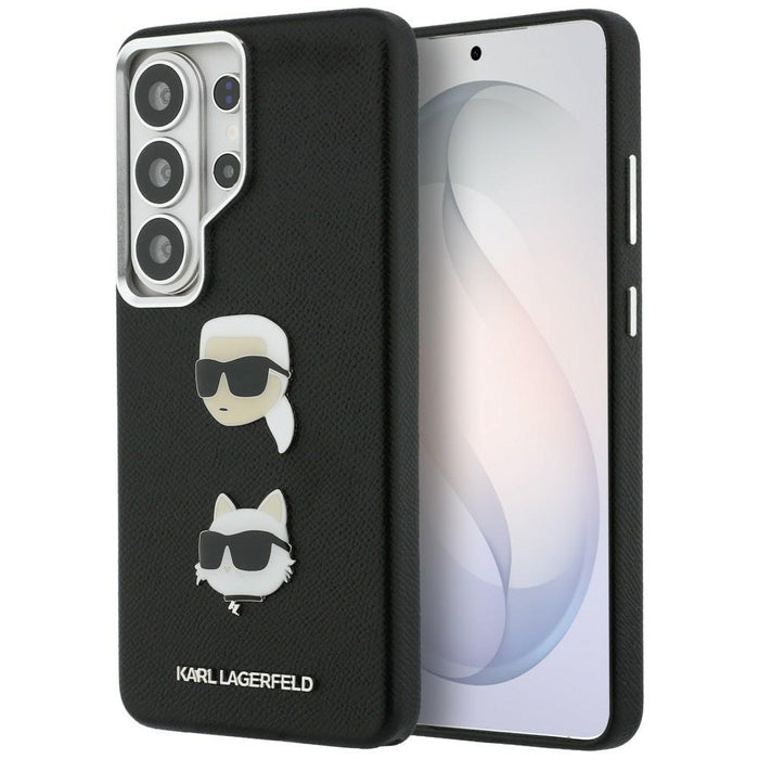 Метален калъф Karl Lagerfeld Saffiano Double Heads за Samsung Galaxy S26 Ultra - черен