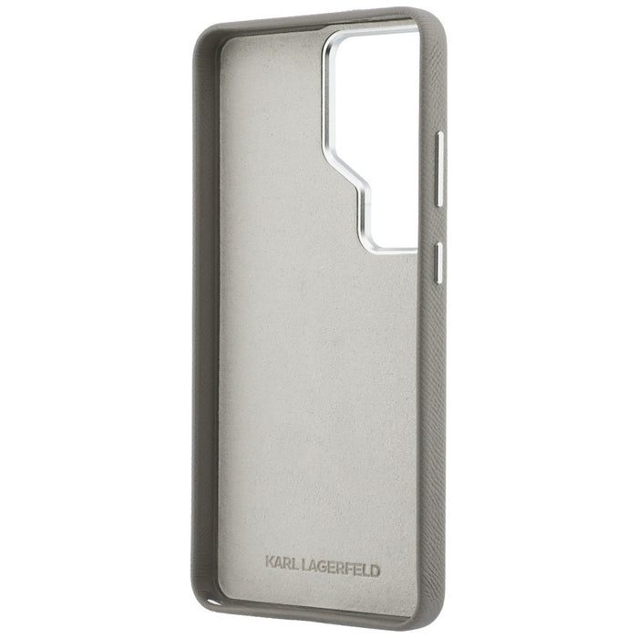 Метален калъф Karl Lagerfeld Saffiano Double Heads за Samsung Galaxy S26 Ultra - сребрист