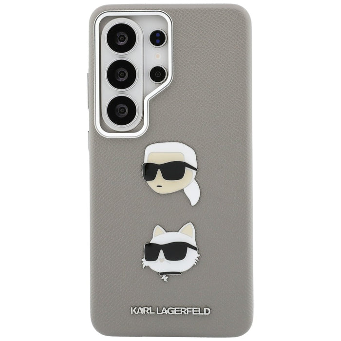 Метален калъф Karl Lagerfeld Saffiano Double Heads за Samsung Galaxy S26 Ultra - сребрист
