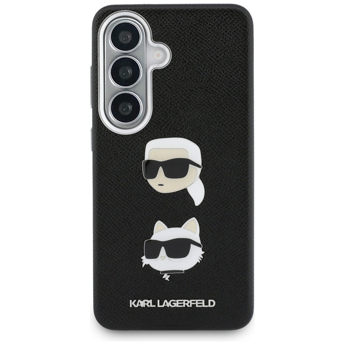 Метален калъф Karl Lagerfeld Saffiano Double Heads за Samsung Galaxy S26+ - черен