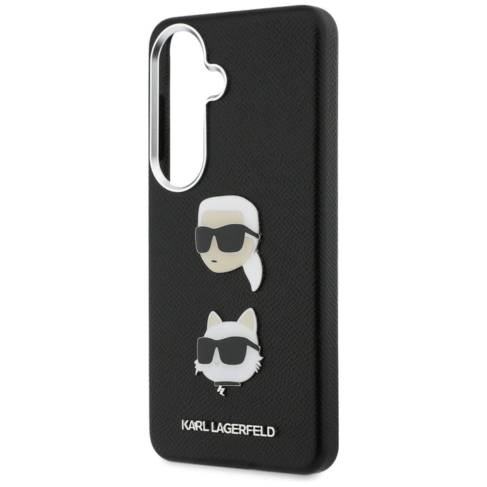 Метален калъф Karl Lagerfeld Saffiano Double Heads за Samsung Galaxy S26+ - черен