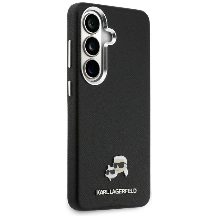 Кейс Karl Lagerfeld Saffiano KC Metal Logo MagSafe за Samsung Galaxy S26, черен