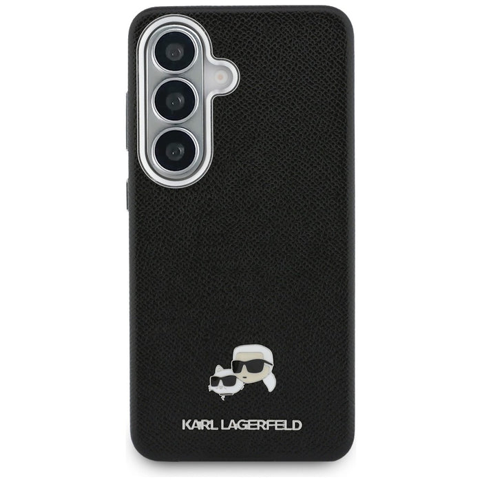 Кейс Karl Lagerfeld Saffiano KC Metal Logo MagSafe за Samsung Galaxy S26, черен