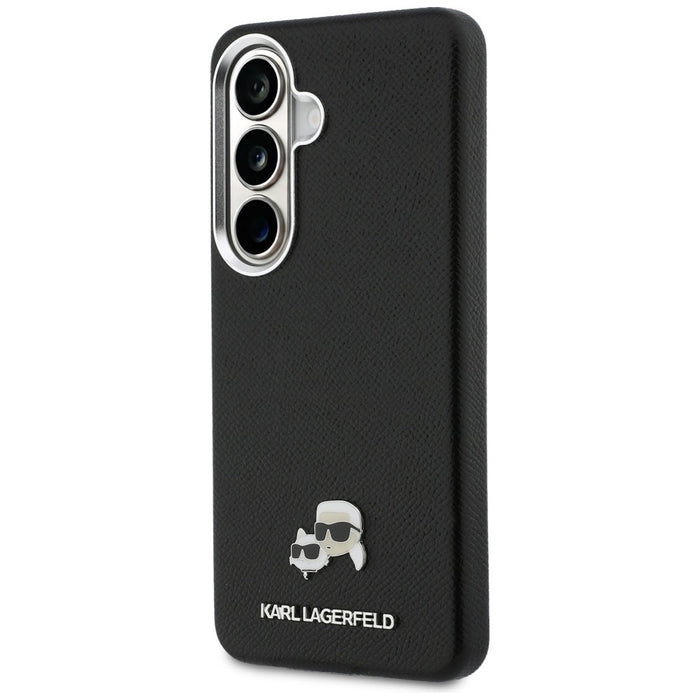 Кейс Karl Lagerfeld Saffiano KC Metal Logo MagSafe за Samsung Galaxy S26, черен