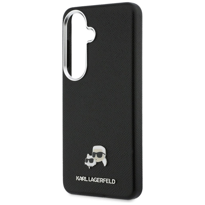 Кейс Karl Lagerfeld Saffiano KC Metal Logo MagSafe за Samsung Galaxy S26, черен