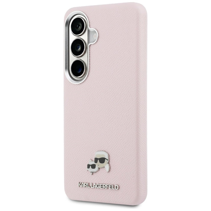 Кейс Karl Lagerfeld Saffiano KC Metal Logo MagSafe за Samsung Galaxy S26 - розов