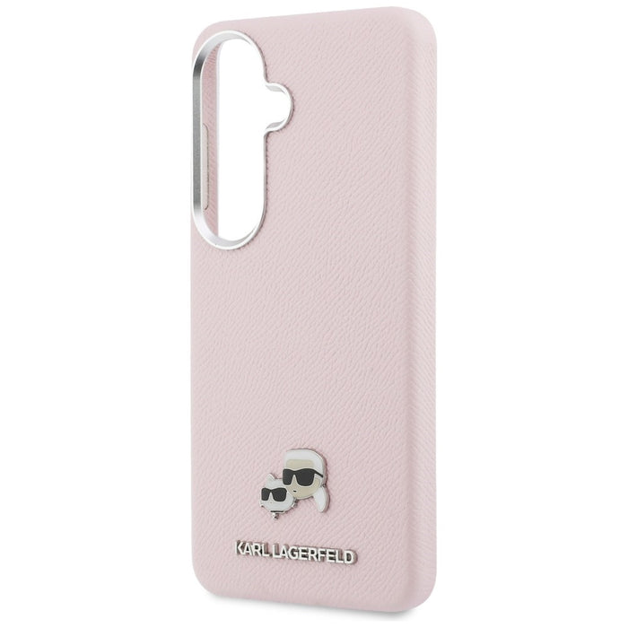Кейс Karl Lagerfeld Saffiano KC Metal Logo MagSafe за Samsung Galaxy S26 - розов