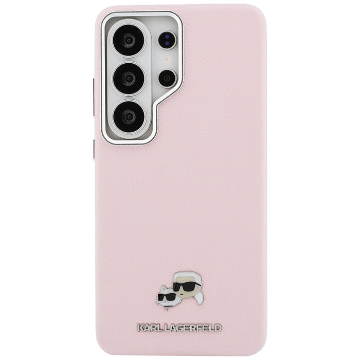 Кейс Karl Lagerfeld Saffiano KC Metal Logo MagSafe за Samsung Galaxy S26 Ultra - розов