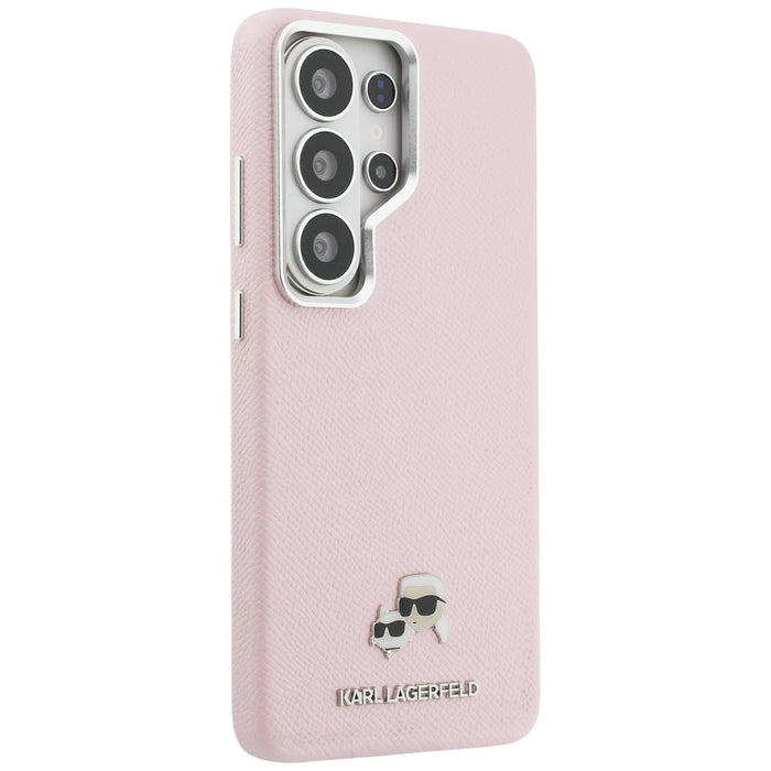 Кейс Karl Lagerfeld Saffiano KC Metal Logo MagSafe за Samsung Galaxy S26 Ultra - розов