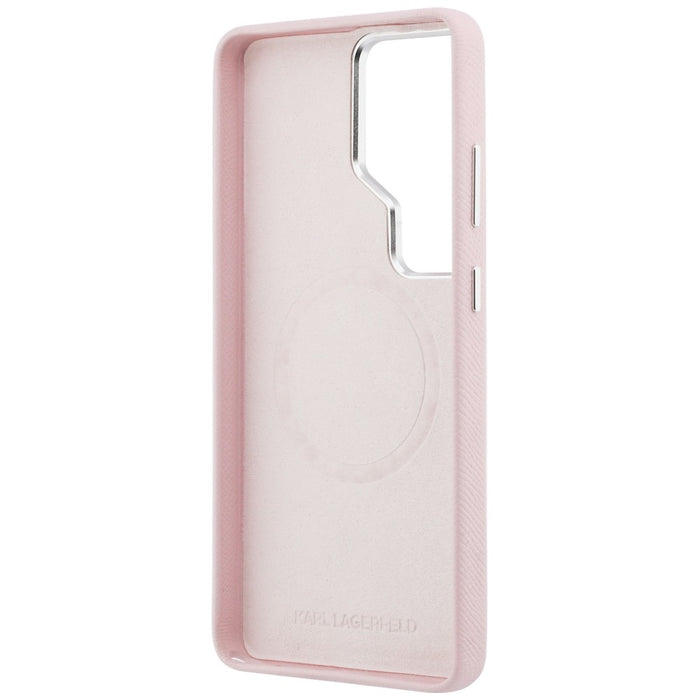 Кейс Karl Lagerfeld Saffiano KC Metal Logo MagSafe за Samsung Galaxy S26 Ultra - розов