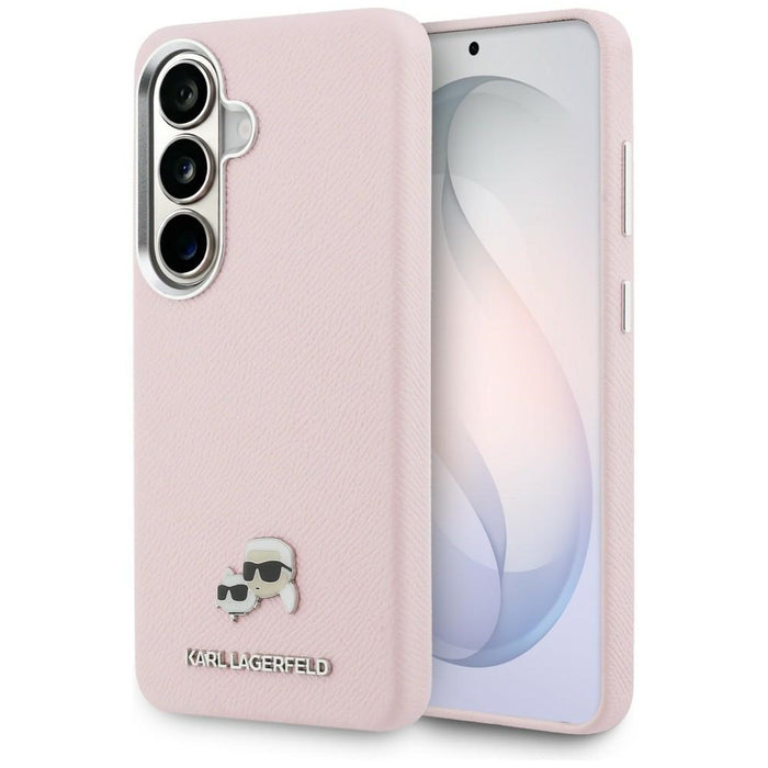 Кейс Karl Lagerfeld Saffiano KC Metal Logo MagSafe за Samsung Galaxy S26+ - розов