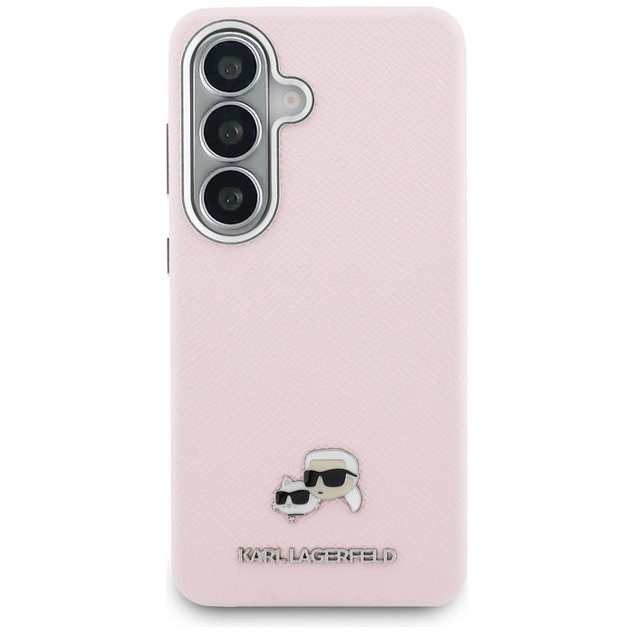 Кейс Karl Lagerfeld Saffiano KC Metal Logo MagSafe за Samsung Galaxy S26+ - розов