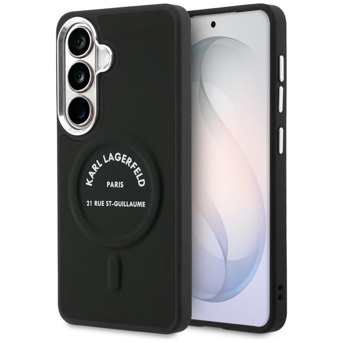 Кейс Karl Lagerfeld Embossed Ring RSG Logo MagSafe за Samsung Galaxy S26+ - черен