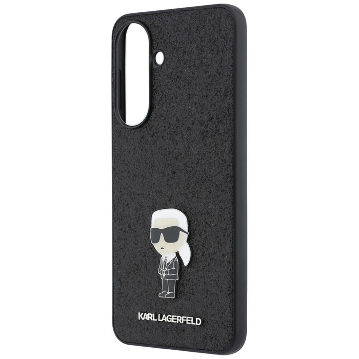Кейс с лого на Karl Lagerfeld с брокат и лого за Samsung Galaxy A37 5G - черен