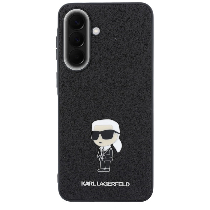 Кейс с лого на Karl Lagerfeld с брокат и лого за Samsung Galaxy A57 5G - черен