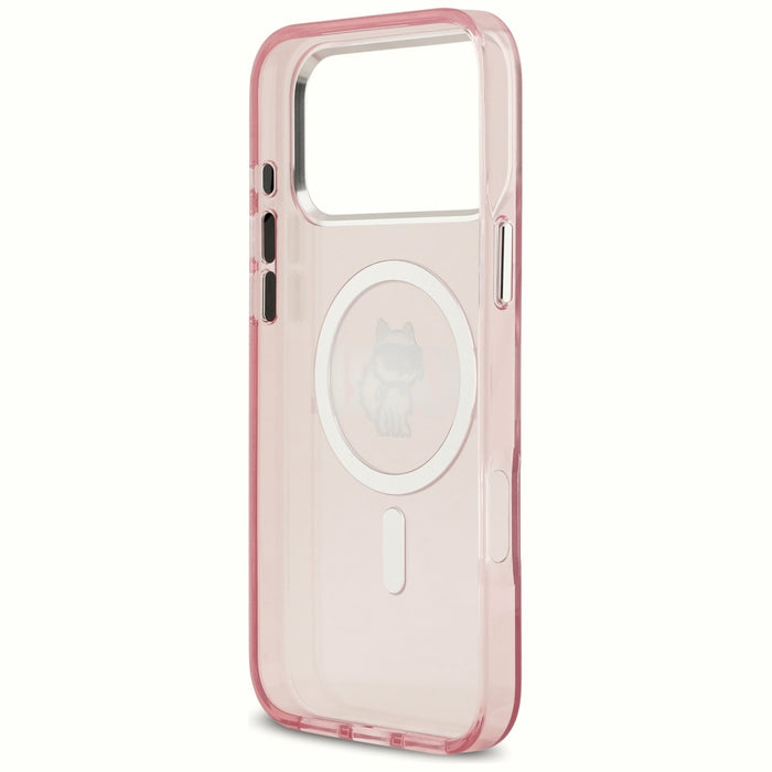 Кейс Karl Lagerfeld IML Choupette Sketch Logo MagSafe за iPhone 17 Pro Max - розов