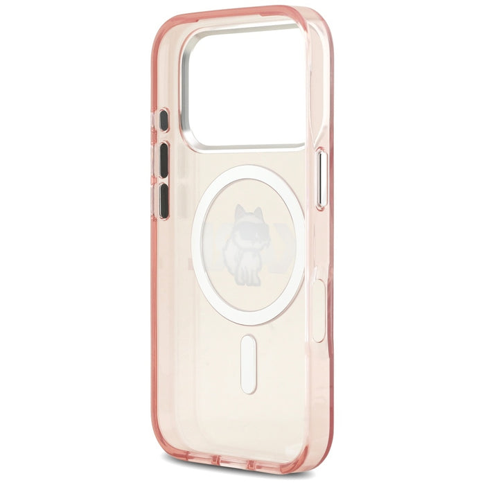 Кейс Karl Lagerfeld IML Choupette Sketch Logo MagSafe за iPhone 17 Pro - розов