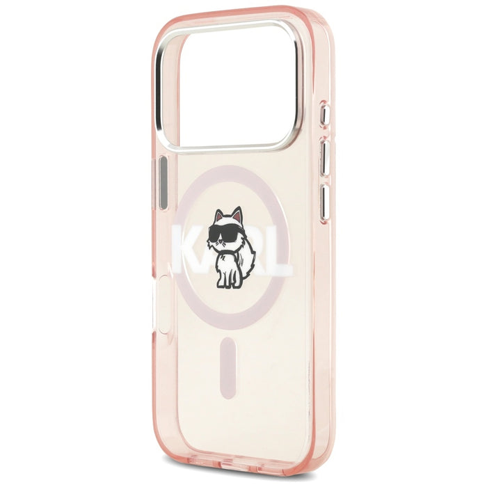 Кейс Karl Lagerfeld IML Choupette Sketch Logo MagSafe за iPhone 17 Pro - розов