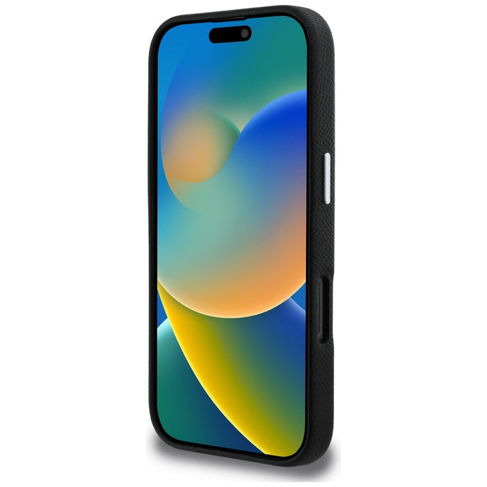 Кейс с лого на Karl Lagerfeld FW Grained за iPhone 16 Pro Max - черен