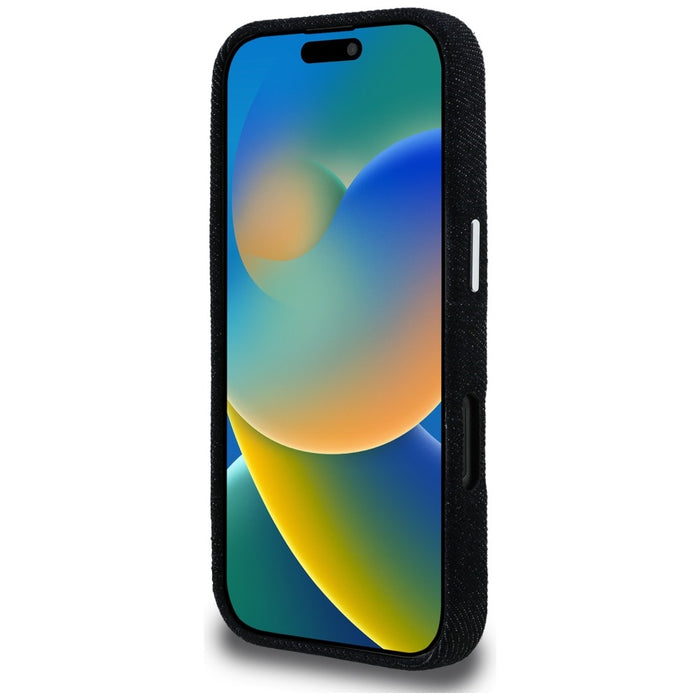 Кейс за iPhone 16 Pro Max с лого на Karl Lagerfeld FW Jeans - черен