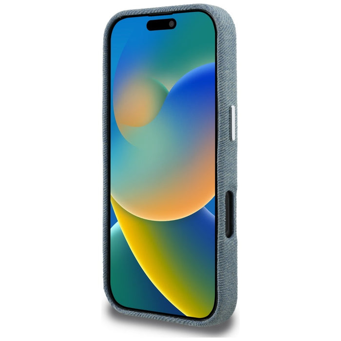 Кейс за iPhone 16 Pro Max с лого на Karl Lagerfeld FW Jeans - син