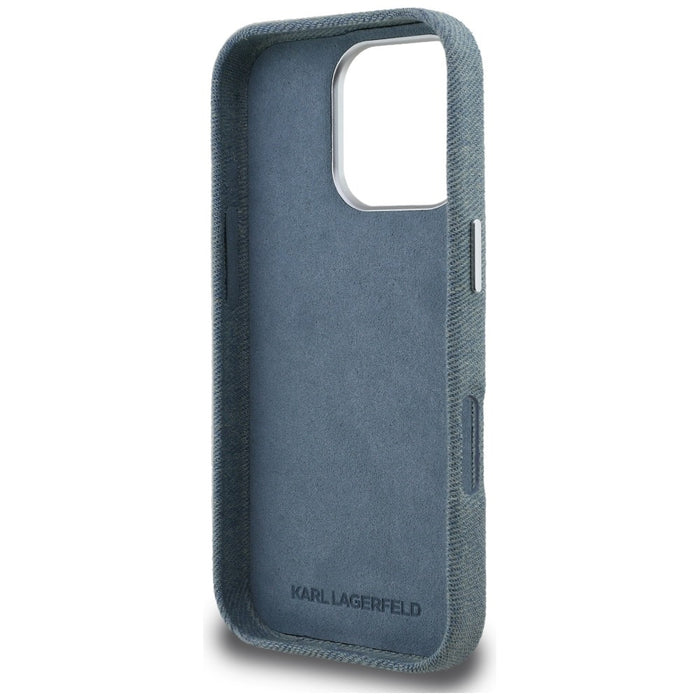 Кейс Karl Lagerfeld FW Jeans Signature Logo за iPhone 16 Pro - син