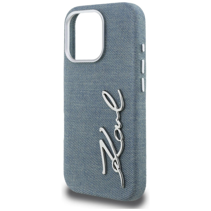 Кейс Karl Lagerfeld FW Jeans Signature Logo за iPhone 16 Pro - син