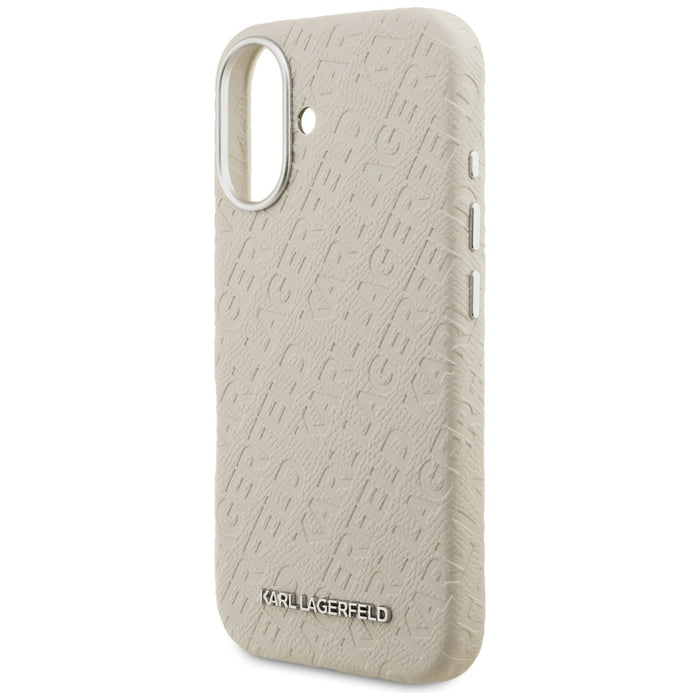 Кейс за iPhone 16 с щампа Karl Lagerfeld FW Karl MagSafe - бежов