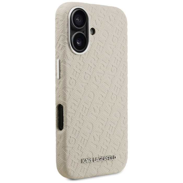 Кейс за iPhone 16 с щампа Karl Lagerfeld FW Karl MagSafe - бежов