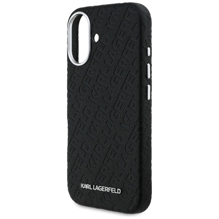 Кейс за iPhone 16 с щампа Karl Lagerfeld FW Karl MagSafe - черен