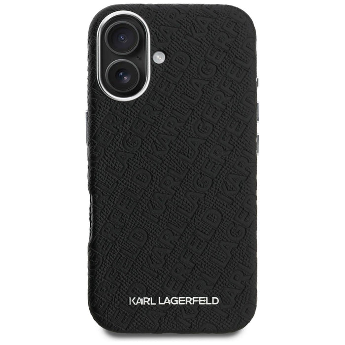 Кейс за iPhone 16 с щампа Karl Lagerfeld FW Karl MagSafe - черен
