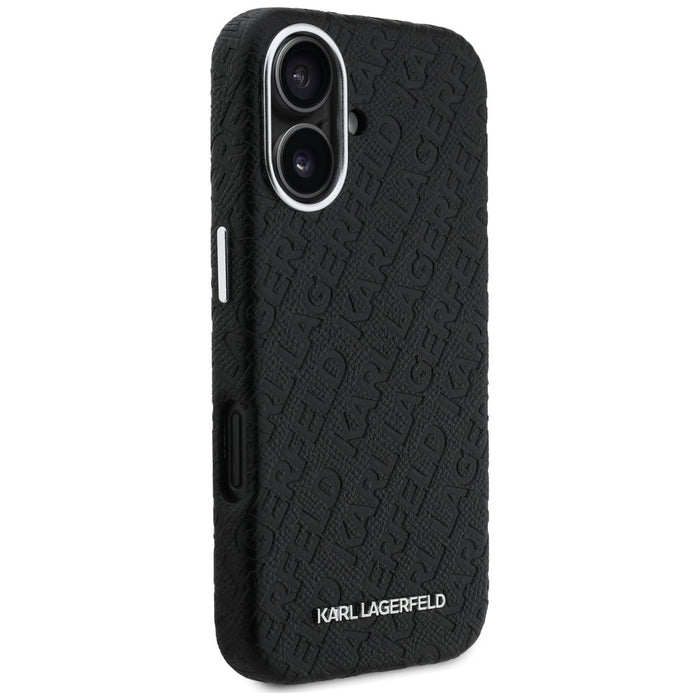 Кейс за iPhone 16 с щампа Karl Lagerfeld FW Karl MagSafe - черен