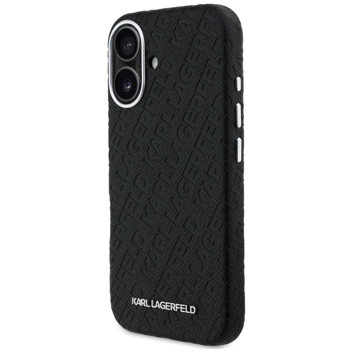 Кейс за iPhone 16 с щампа Karl Lagerfeld FW Karl MagSafe - черен