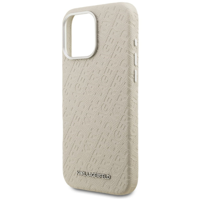 Кейс Karl Lagerfeld FW Stamped Karl MagSafe за iPhone 16 Pro - бежов
