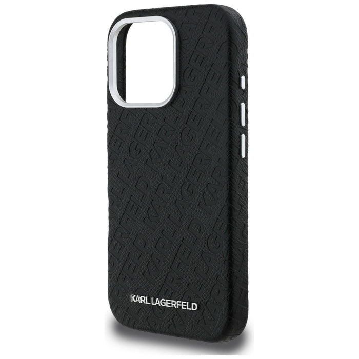 Кейс Karl Lagerfeld FW Stamped Karl MagSafe за iPhone 16 Pro Max - черен