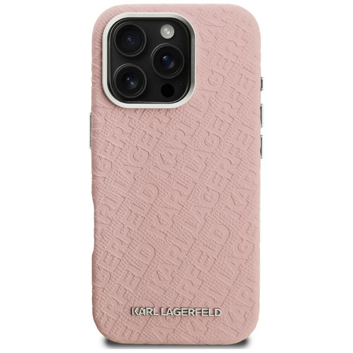 Кейс Karl Lagerfeld FW Stamped Karl MagSafe за iPhone 16 Pro Max - розов