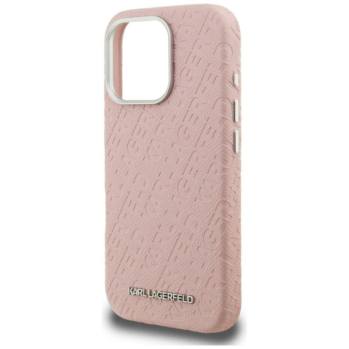 Кейс Karl Lagerfeld FW Stamped Karl MagSafe за iPhone 16 Pro Max - розов