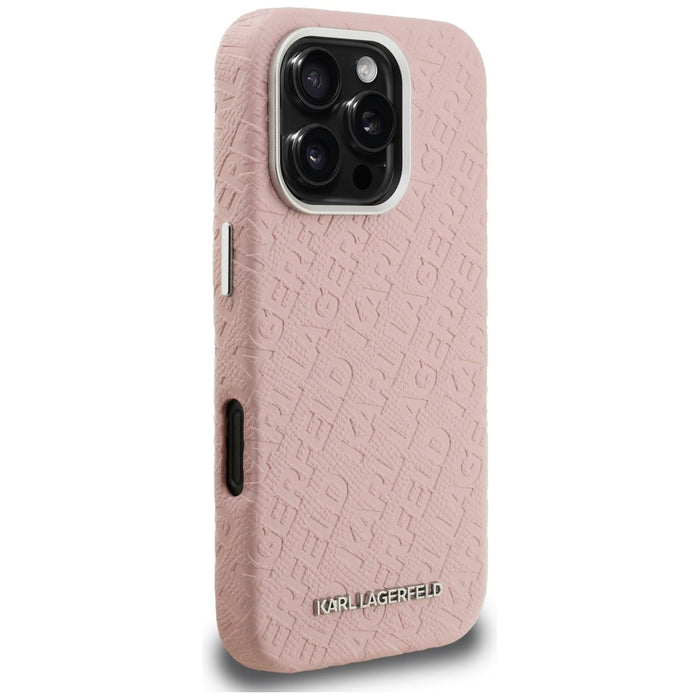 Кейс Karl Lagerfeld FW Stamped Karl MagSafe за iPhone 16 Pro - розов