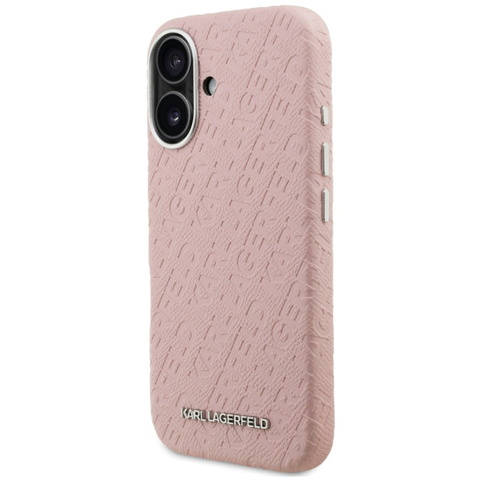 Кейс за iPhone 16 с щампа Karl Lagerfeld FW Karl MagSafe - розов
