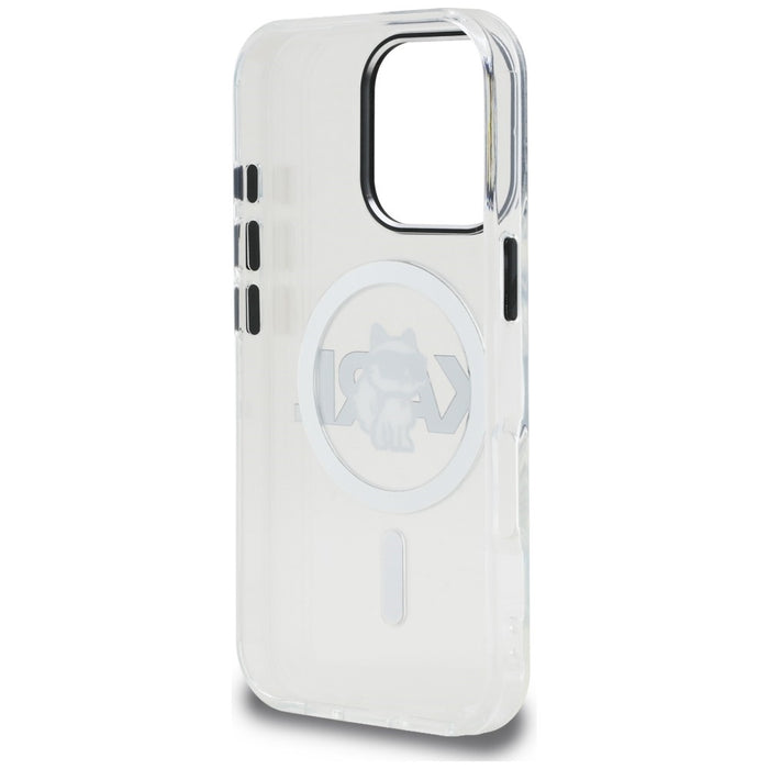 Кейс Karl Lagerfeld IML Choupette Sketch Logo MagSafe за iPhone 16 Pro - прозрачен
