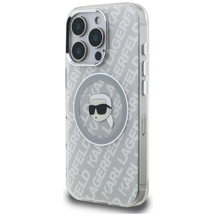 Кейс Karl Lagerfeld IML Karl Head Logo MagSafe за iPhone 16 Pro - сив