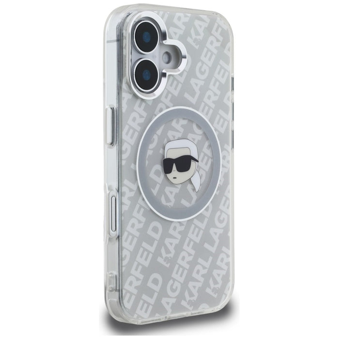 Кейс Karl Lagerfeld IML Karl Head Logo MagSafe за iPhone 16 - сив