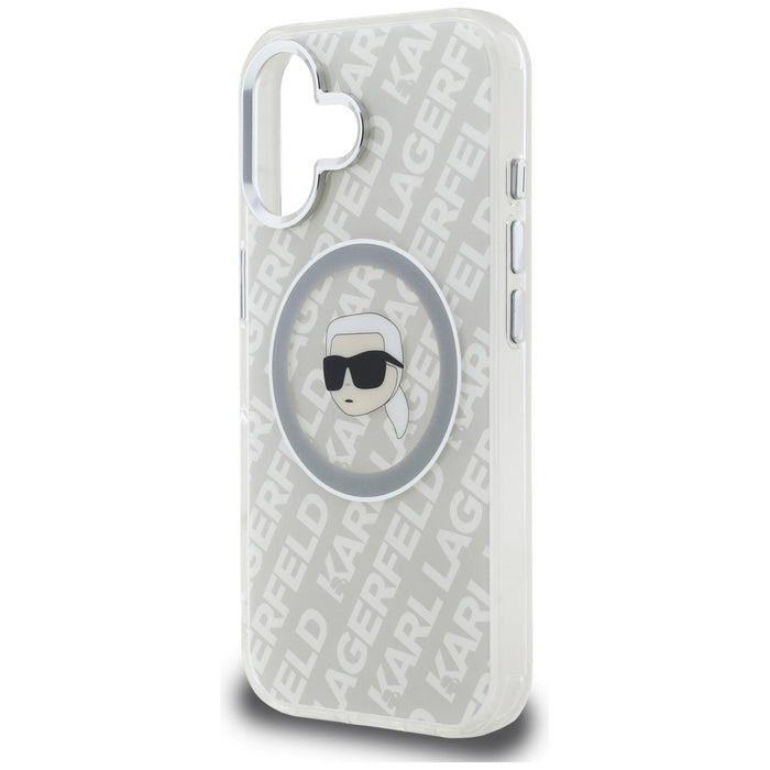 Кейс Karl Lagerfeld IML Karl Head Logo MagSafe за iPhone 16 - сив