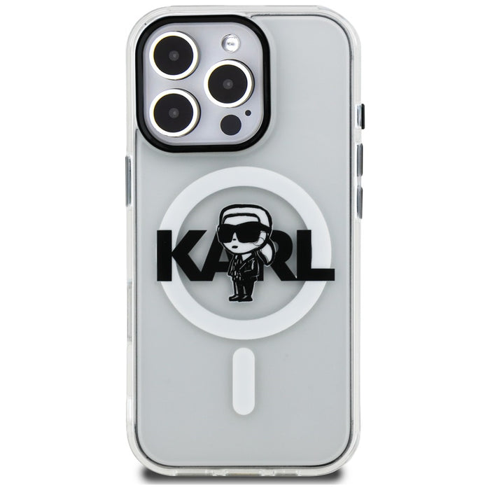 Кейс Karl Lagerfeld IML Karl Sketch Logo MagSafe за iPhone 16 Pro - прозрачен