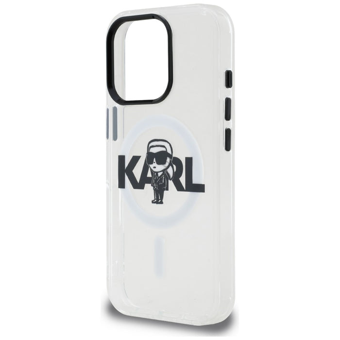 Кейс Karl Lagerfeld IML Karl Sketch Logo MagSafe за iPhone 16 Pro - прозрачен