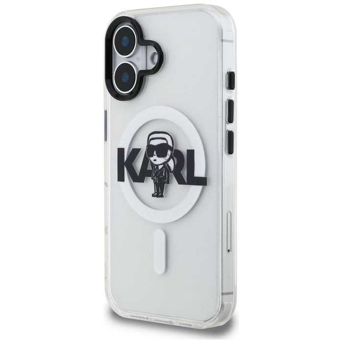 Кейс Karl Lagerfeld IML Karl Sketch Logo MagSafe за iPhone 16 - прозрачен